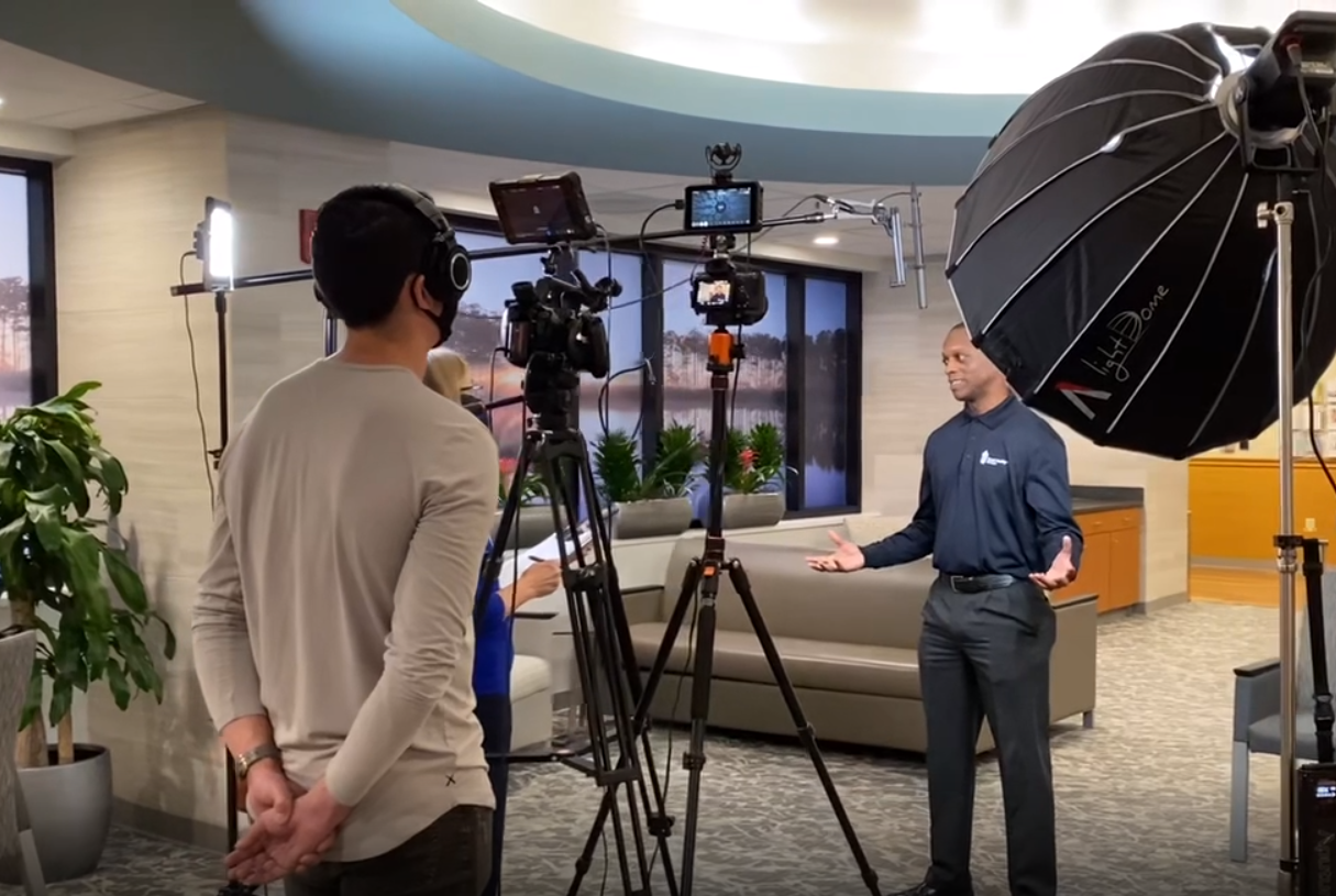 SFS and In Depth with Lawrence Fishburne behind the scenes with EVS at CarolinaEast